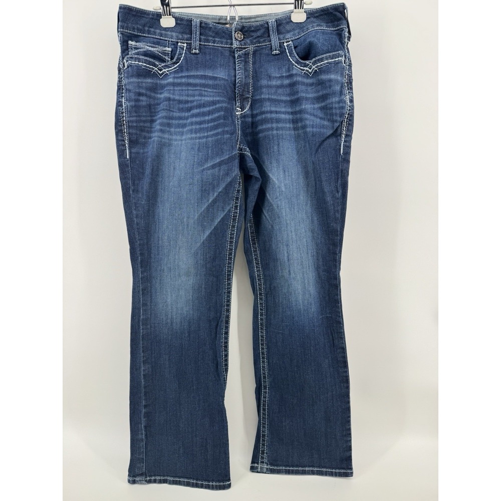 Ariat REAL Denim Mid Rise Bootcut Western Womens Cowgirl Stretch Jeans 18WR